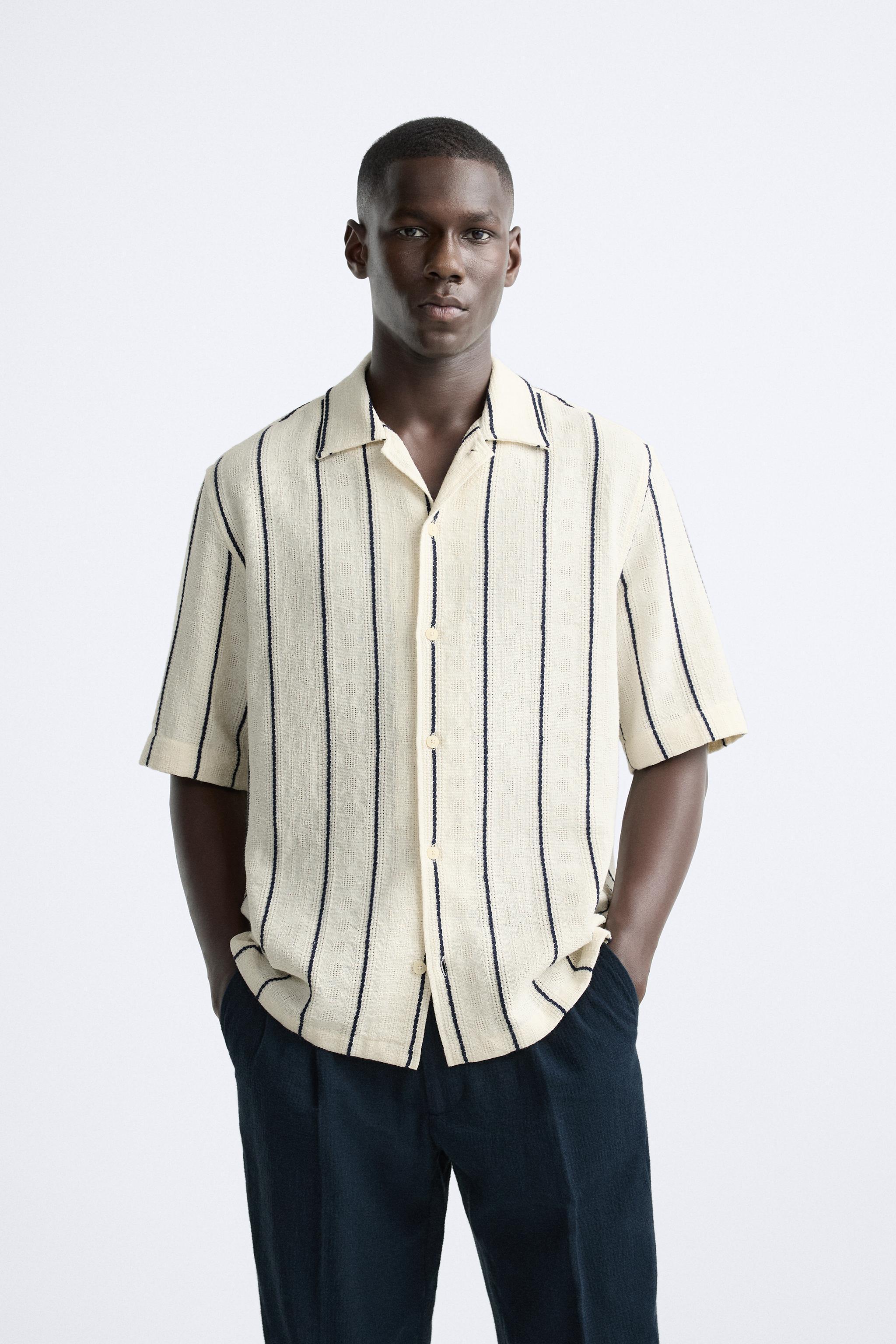 TEXTURED STRIPED SHIRT Product Image