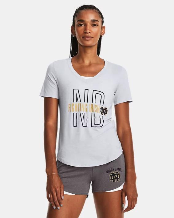 Women's UA Breezy Jersey Collegiate V-Neck T-Shirt Product Image