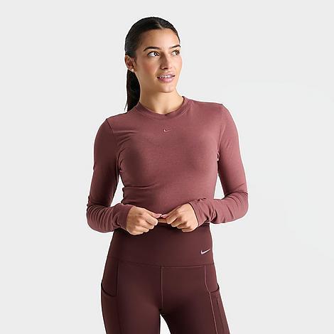 Womens Nike Sportswear Chill Knit Long-Sleeve Slim Crop Top Product Image