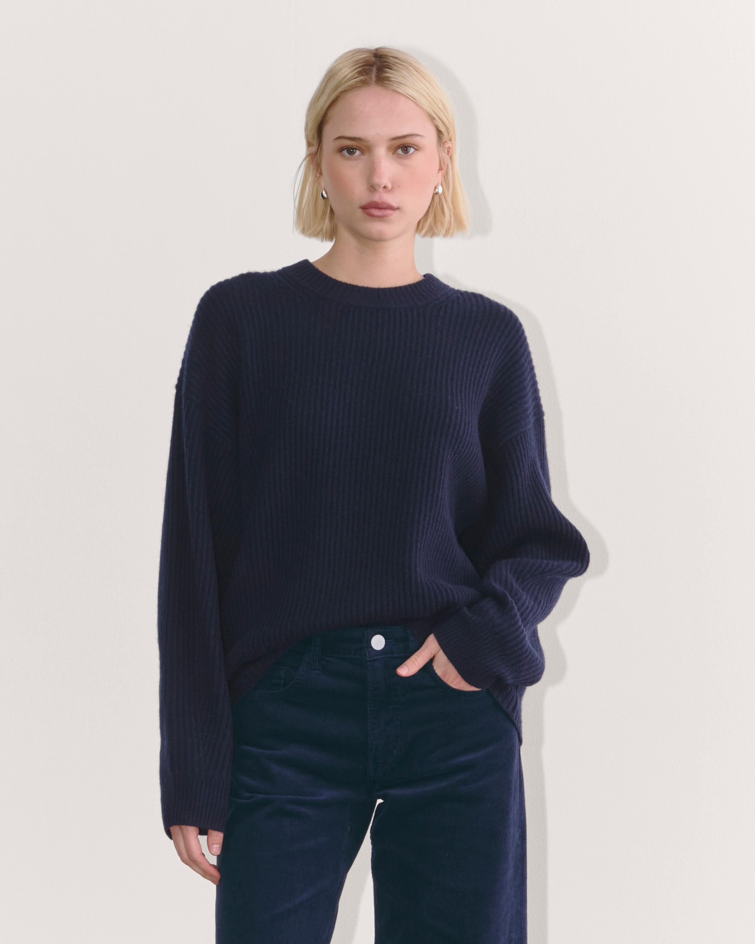 The Cocoon Crew in Wool Cashmere Product Image