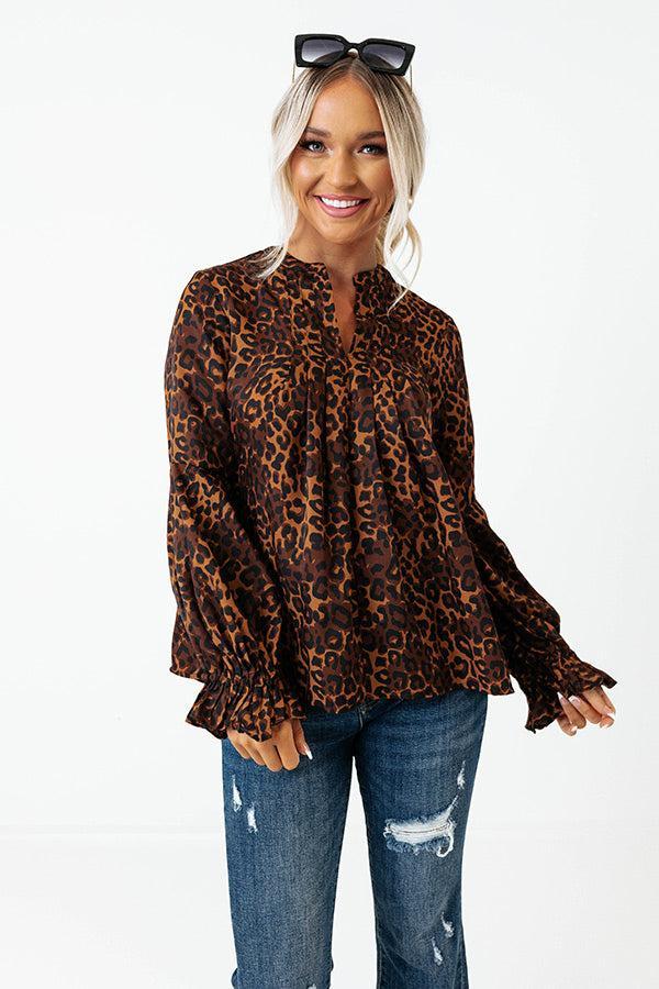 Simply Flourishing Leopard Shift Top Product Image