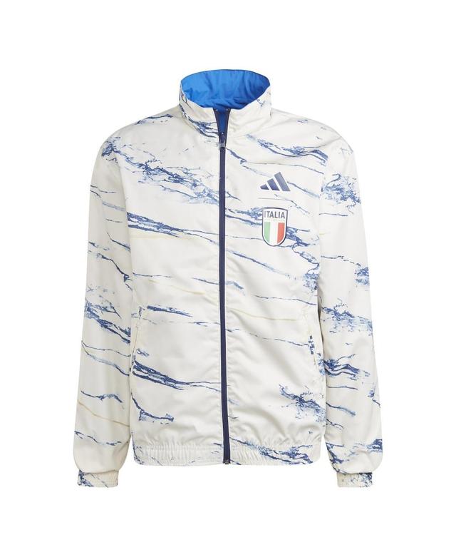 Mens adidas White Italy National Team Logo Anthem Reversible Full-Zip Jacket Product Image