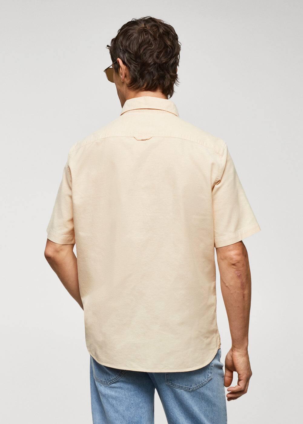 MANGO MAN - Regular-fit 100% cotton shirt pastel yellowMen Product Image