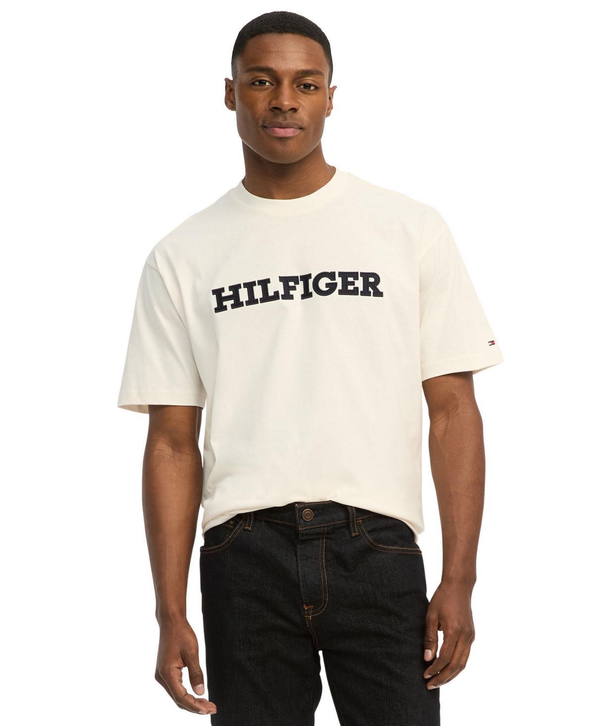 Tommy Hilfiger Mens Classic-Fit Embroidered Monotype Logo Graphic T-Shirt Product Image