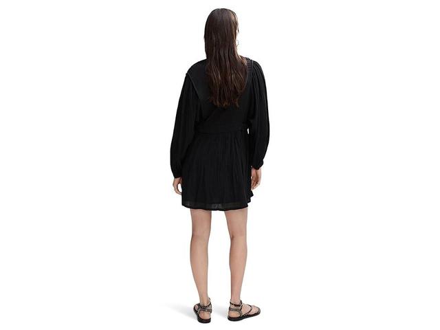 MANGO - Textured dress with bows black - 2 - Women Product Image