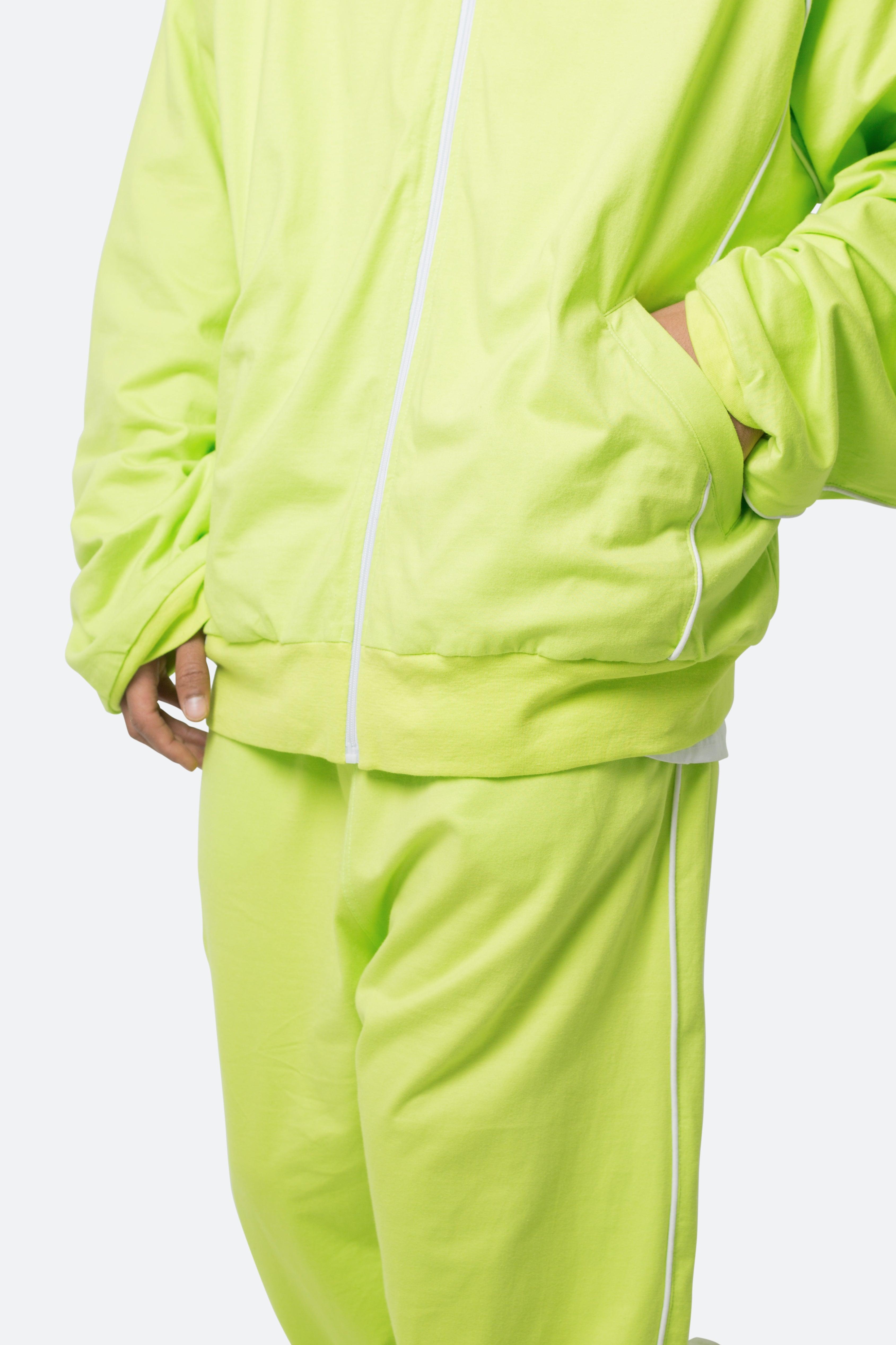 Oversized Jersey Track Jacket - Acid Lime Product Image