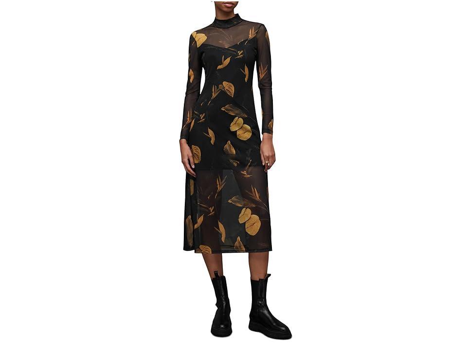 AllSaints Hanna Aretha Dress (Black Women's Clothing Product Image