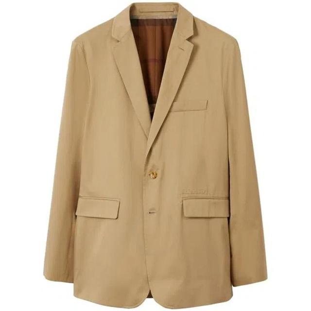 BURBERRY Cotton Tailored Jacket In Beige Product Image