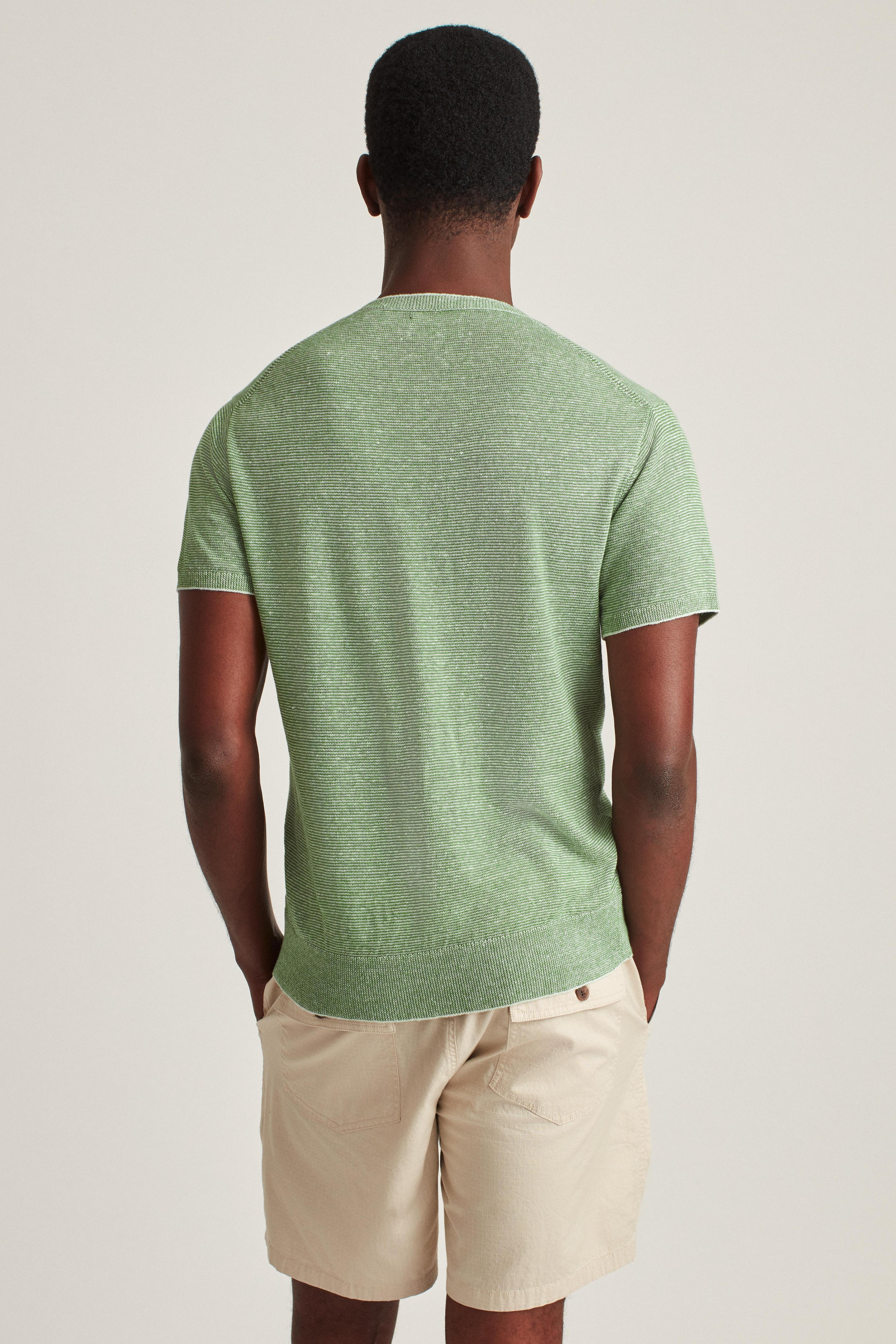 Short Sleeve Linen Henley Product Image