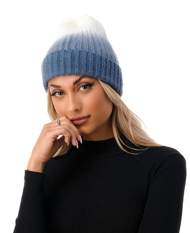 Marcus Adler Womens Ombre Rib Detail Cuffed Beanie Product Image