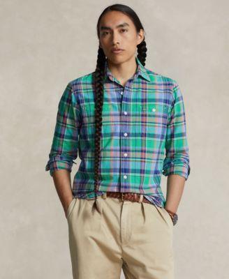 Mens Classic Plaid Oxford Sport Shirt Product Image