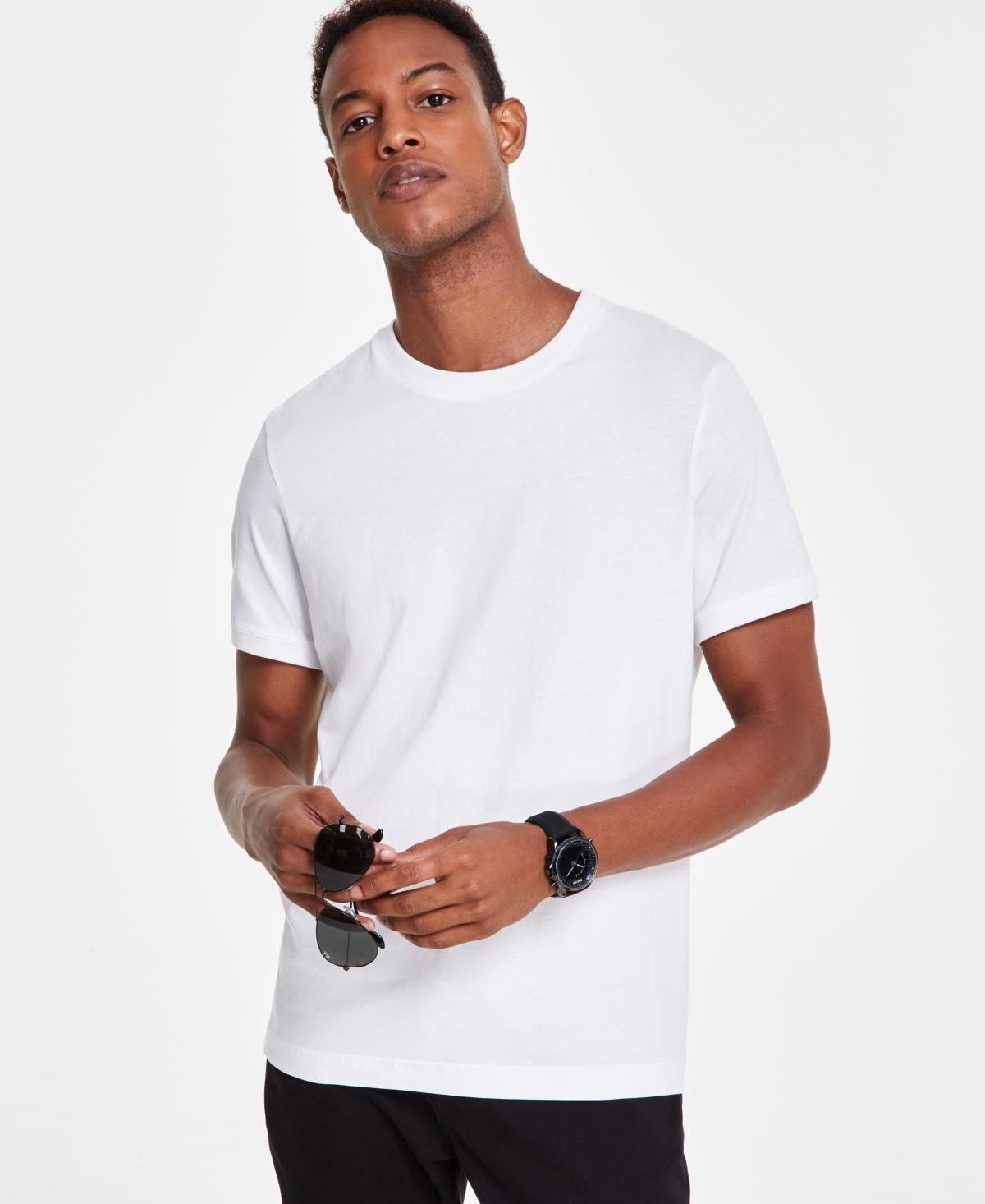 Alfani Mens Mercerized Cotton Short Sleeve Crewneck T-Shirt, Created for Macys Product Image