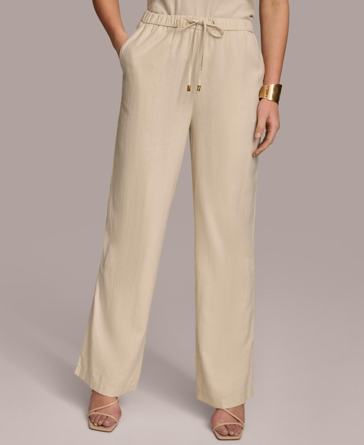 Women's Linen-Blend Drawstring Pants Product Image