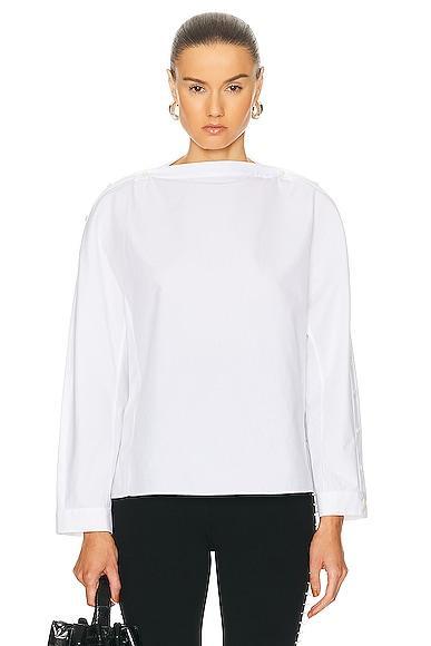 ALAA Button Up Top in White Product Image