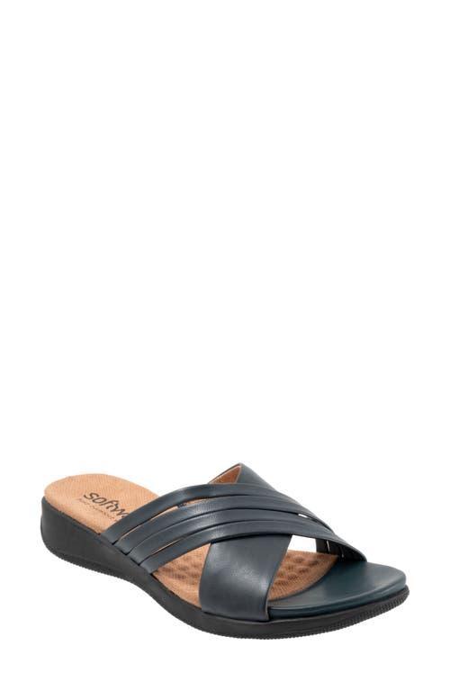 SoftWalk Tillman 5.0 Leather Cross Strap Slide Sandal Product Image