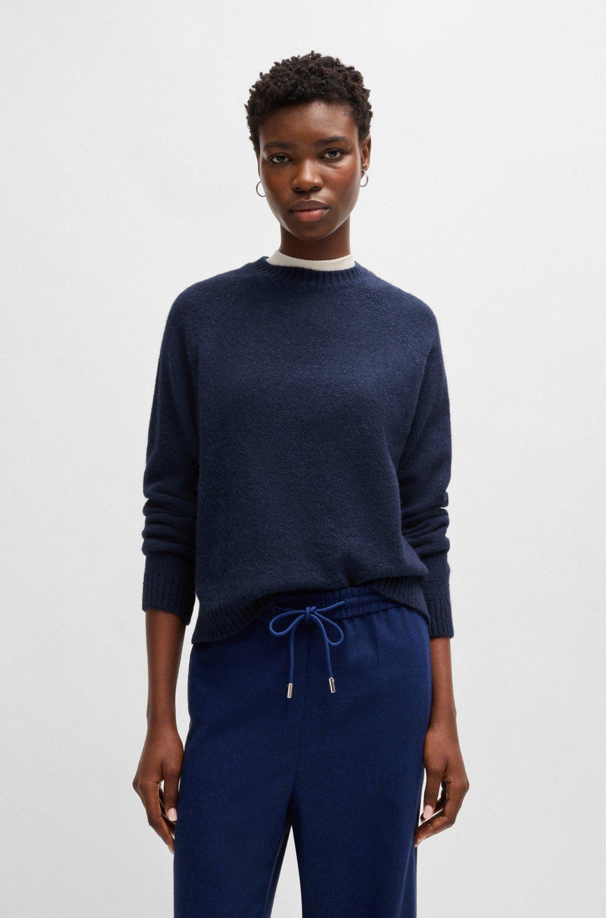 Crew-neck sweater in stretch fabric Product Image