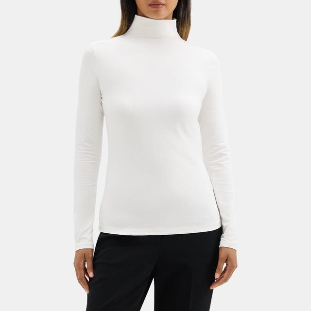 Pima Cotton Jersey Long-Sleeve Turtleneck Tee | Theory Outlet Product Image