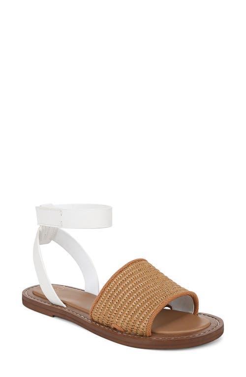 Franco Sarto Rosa Ankle Strap Flat Sandal Brown) Women's Sandals Product Image