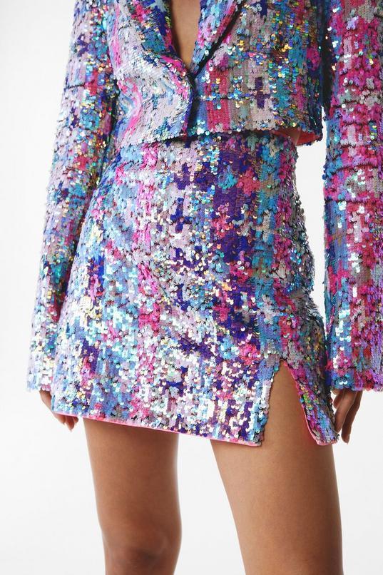 Premium Sequin Mini Skirt Product Image