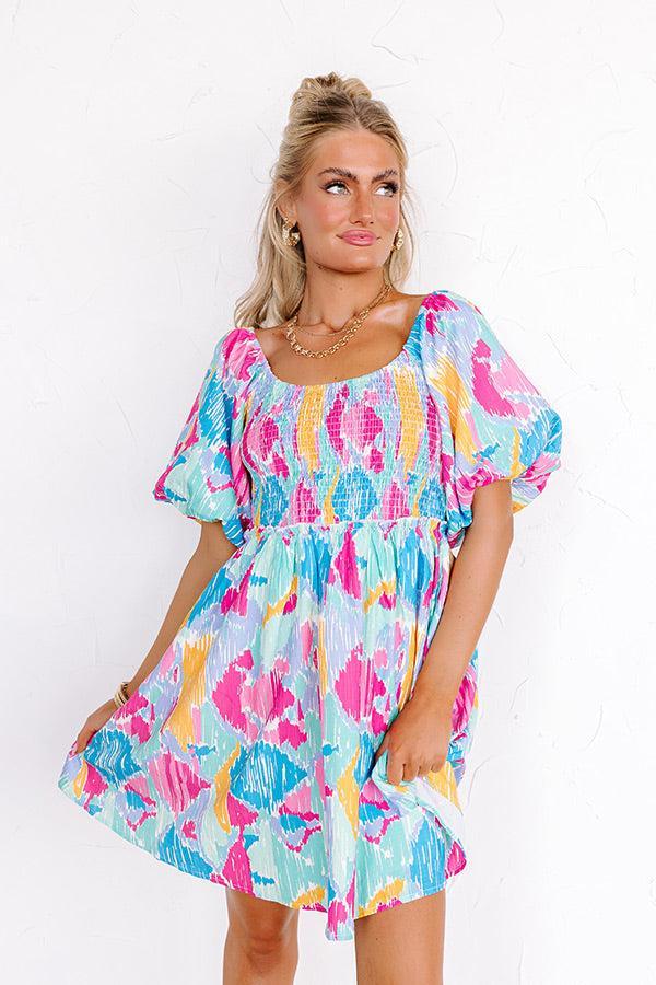 Candy Crush Smocked Mini Dress Product Image