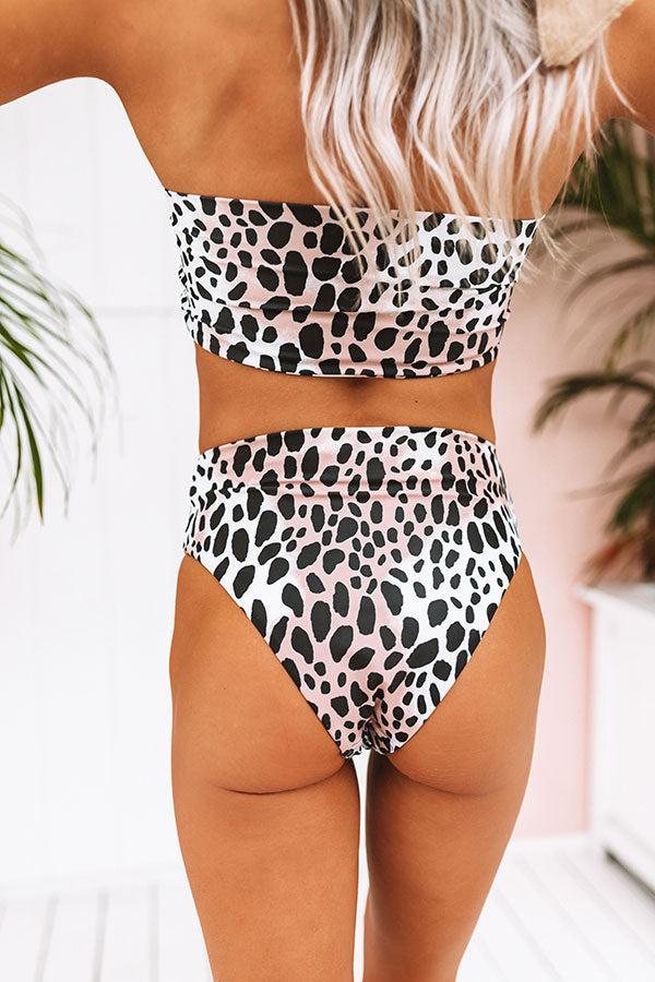 Wave Breaker High Waist Cheeky Bikini Bottom Product Image