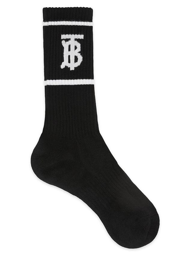 Mens Monogram Logo Crew Socks Product Image