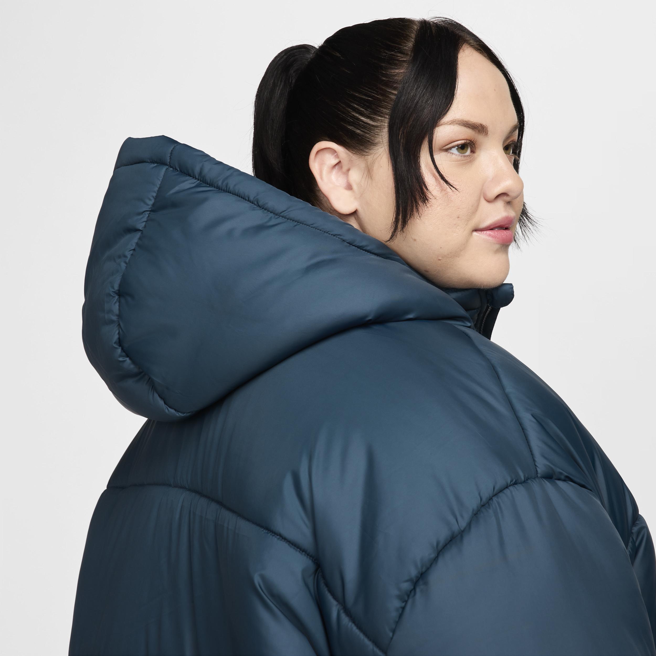 Women's Nike Sportswear Classic Puffer Therma-FIT Loose Hooded Jacket (Plus Size) Product Image