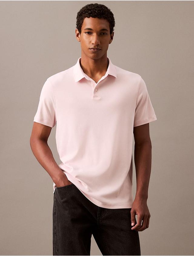 Calvin Klein Mens Supima Cotton Polo Shirt - White - XS Product Image