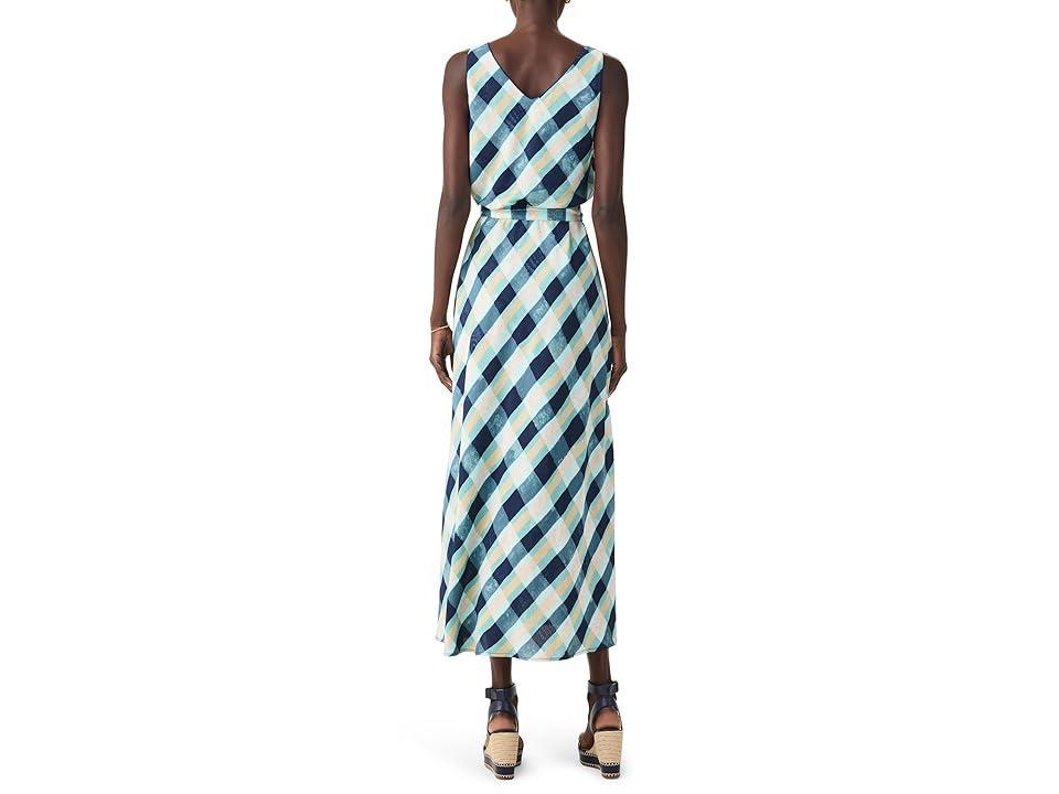 NIC+ZOE Painted Plaid Bianca Dress (Aqua Multi) Women's Dress Product Image