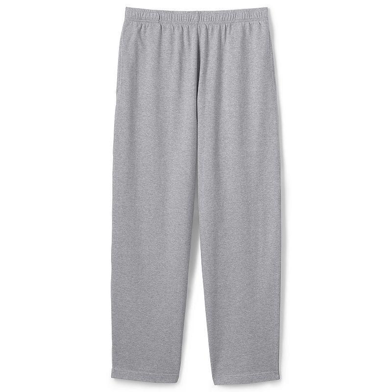 Big & Tall Lands End Jersey Knit Pants, Mens Grey Product Image