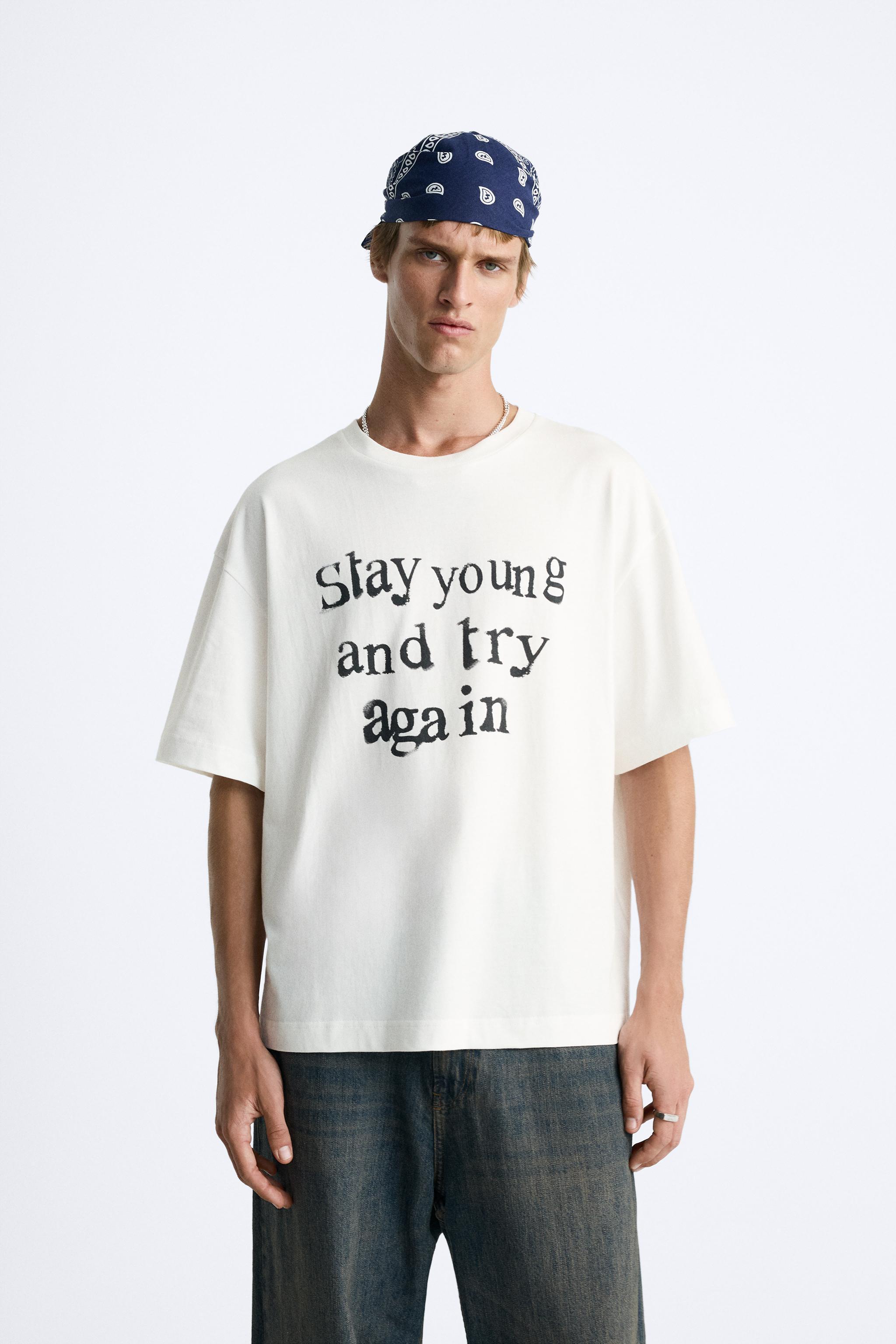 TEXT PRINT T-SHIRT Product Image