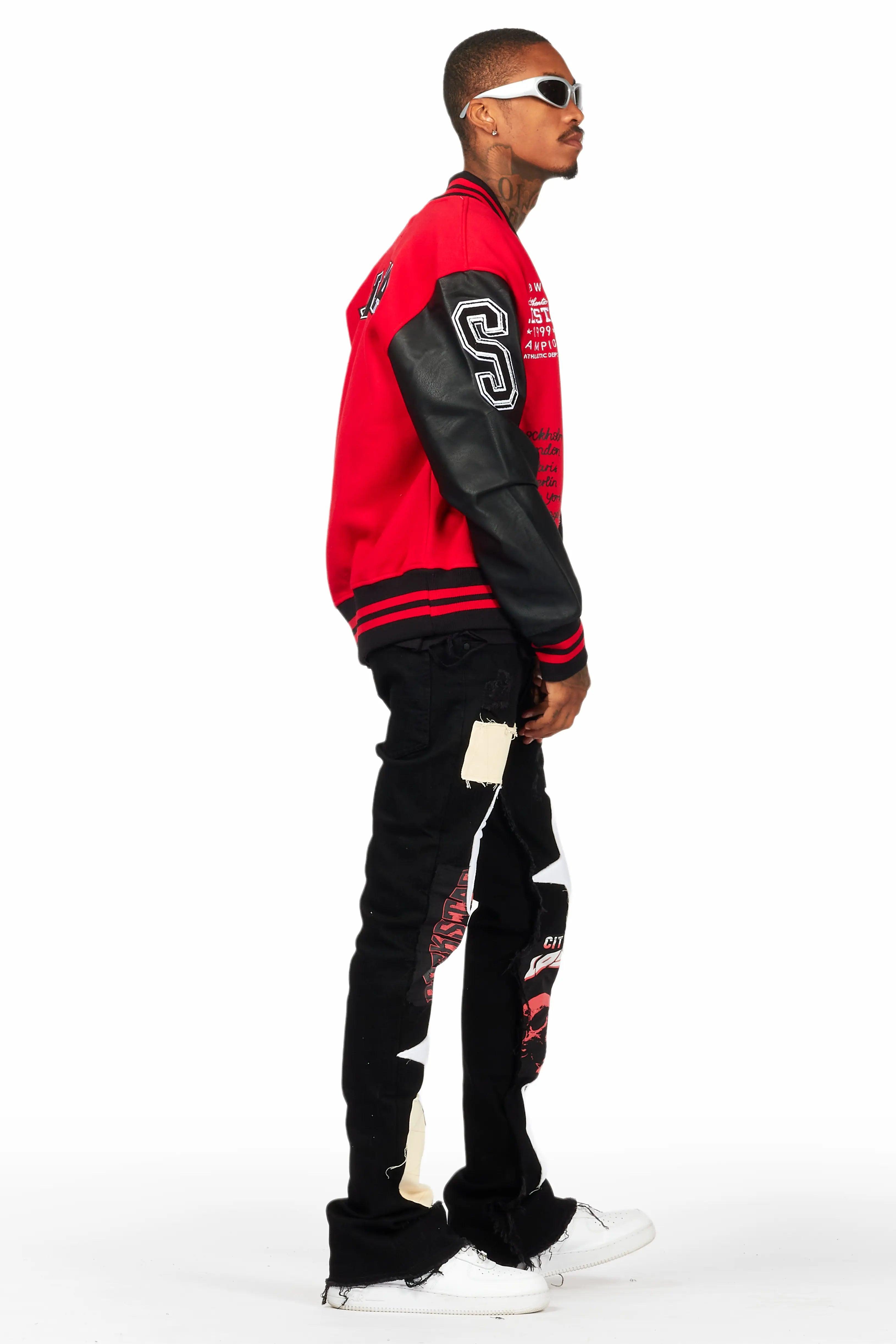 Pacari Red Varsity Jacket Male Product Image