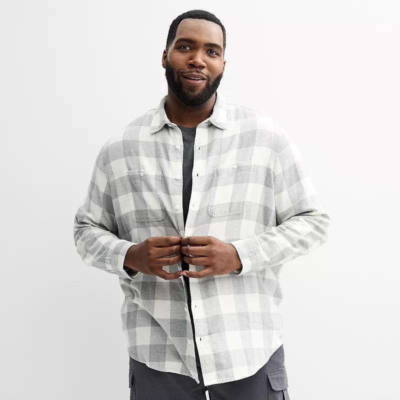 Big & Tall Sonoma Goods For Life Long Sleeve Flannel Shirt, Mens Product Image