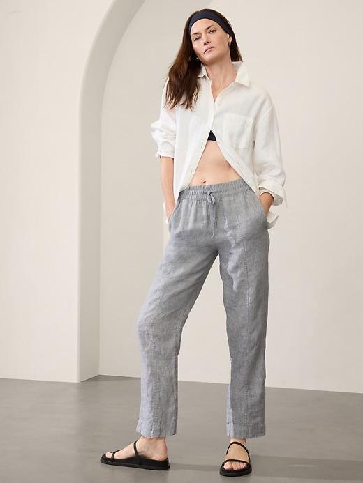 Retreat Linen High Rise Ankle Pant Product Image