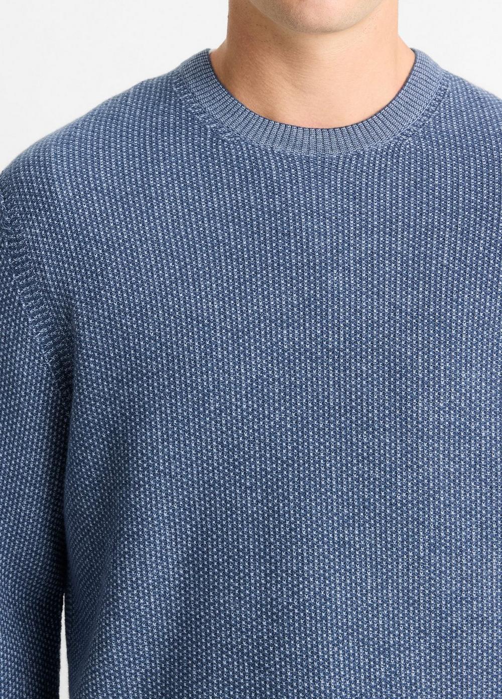 Mens Geo Jacquard Long-Sleeve Crewneck Sweater Product Image