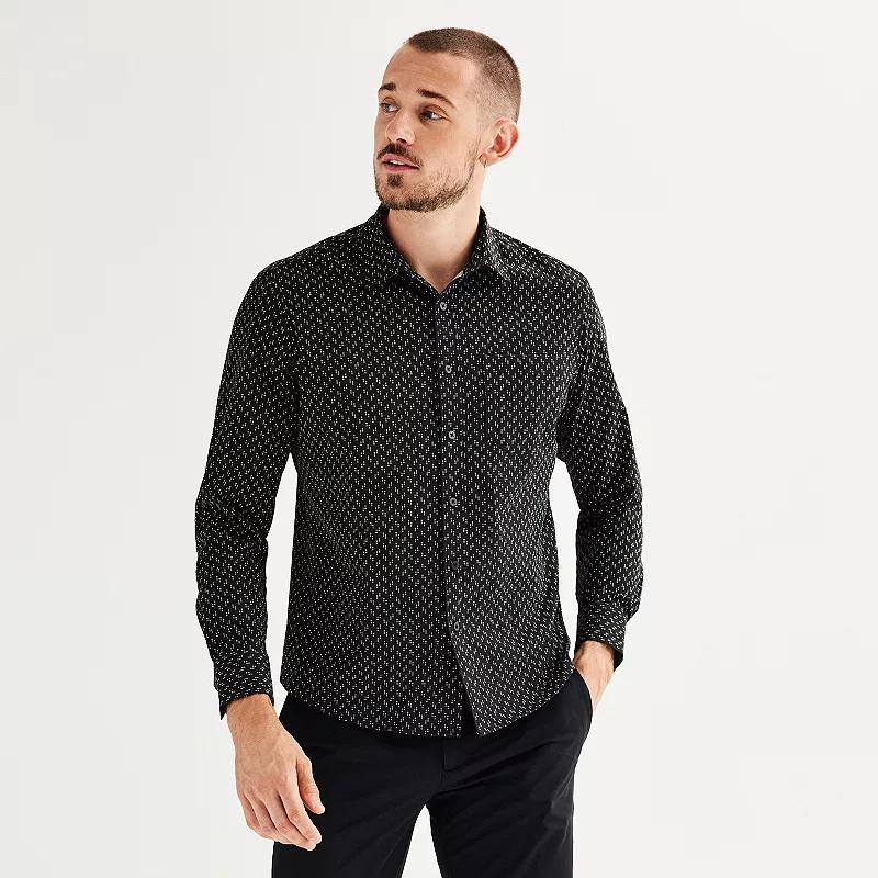 Mens FLX Performance Untucked-Fit Long Sleeve Button Down Shirt Product Image