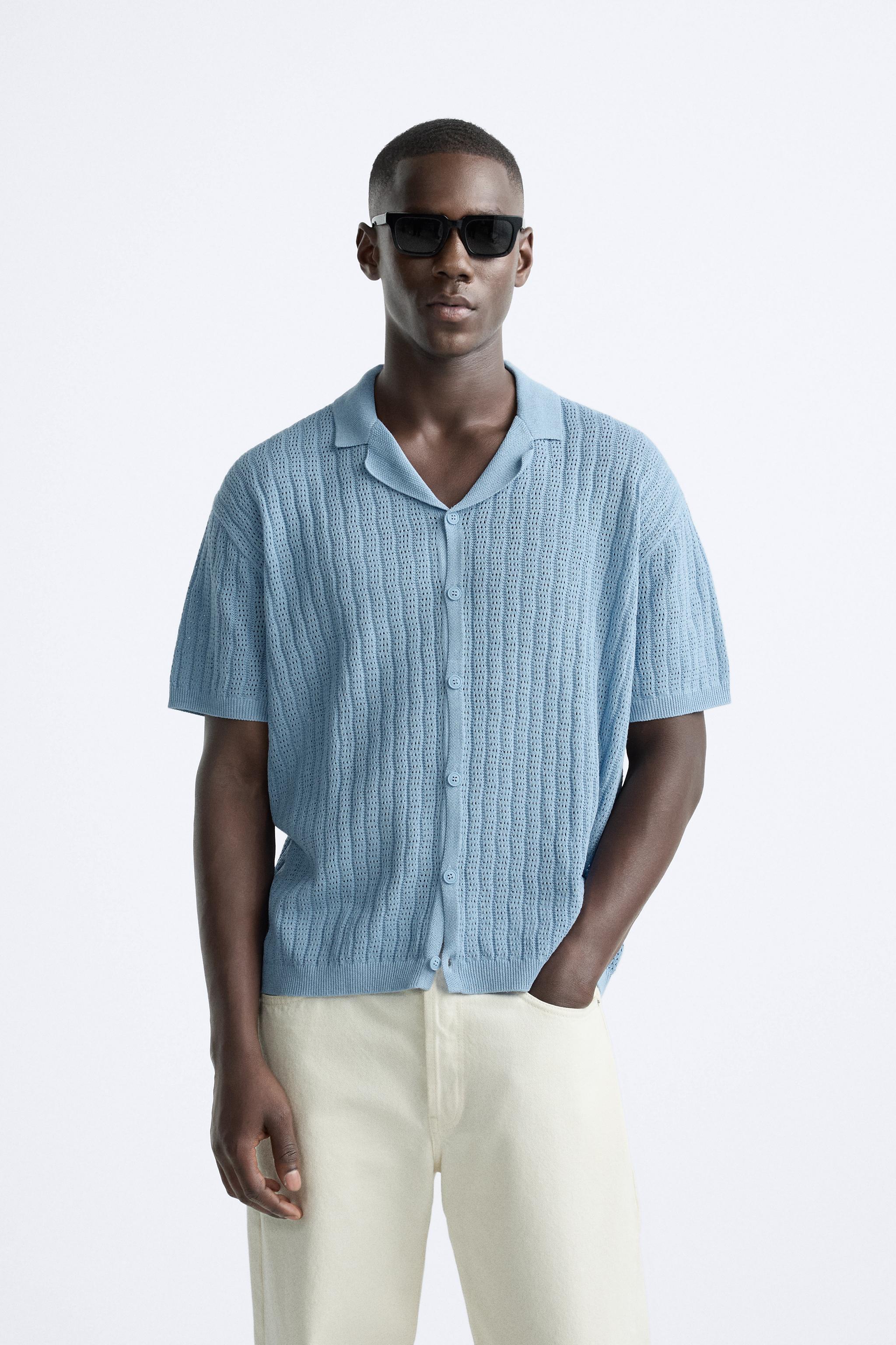 TEXTURED WEAVE KNIT SHIRT Product Image