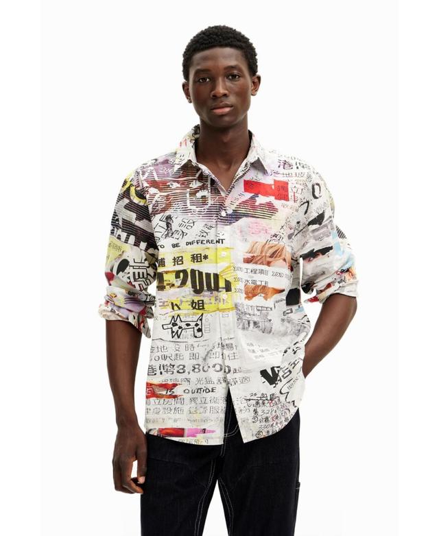 Desigual Mens Shirt with Japanese Print Design Product Image