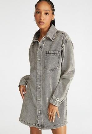 Brooks Denim Boyfriend Mini Shirtdress Product Image