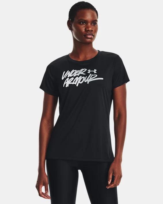 Women's UA Velocity Gradient Wordmark Short Sleeve Product Image