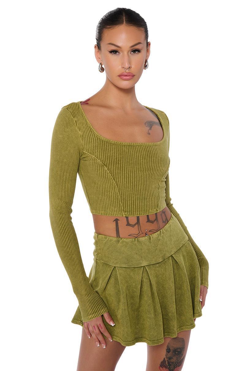 MADALYN RIBBED LONG SLEEVE TOP product image