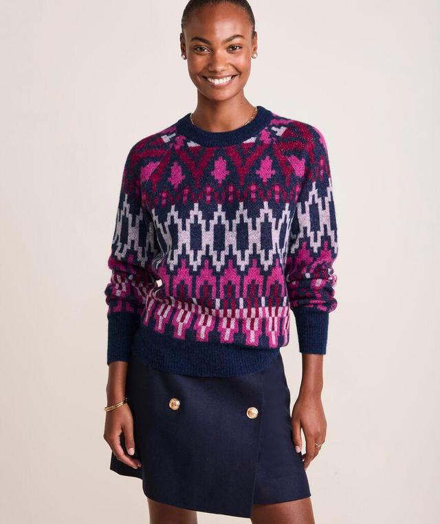 Wool-Blend Fair Isle Crewneck Sweater Product Image