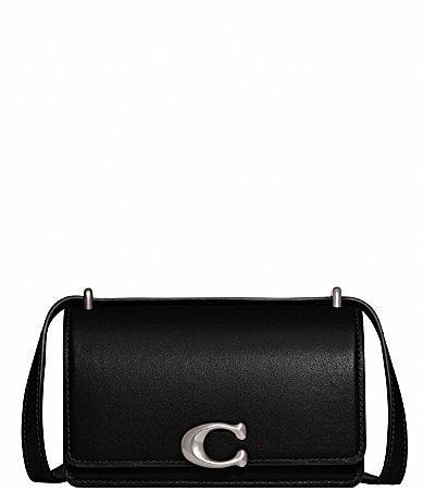 COACH Bandit Luxe Refined Calf Silver Metal Leather Crossbody Bag Product Image