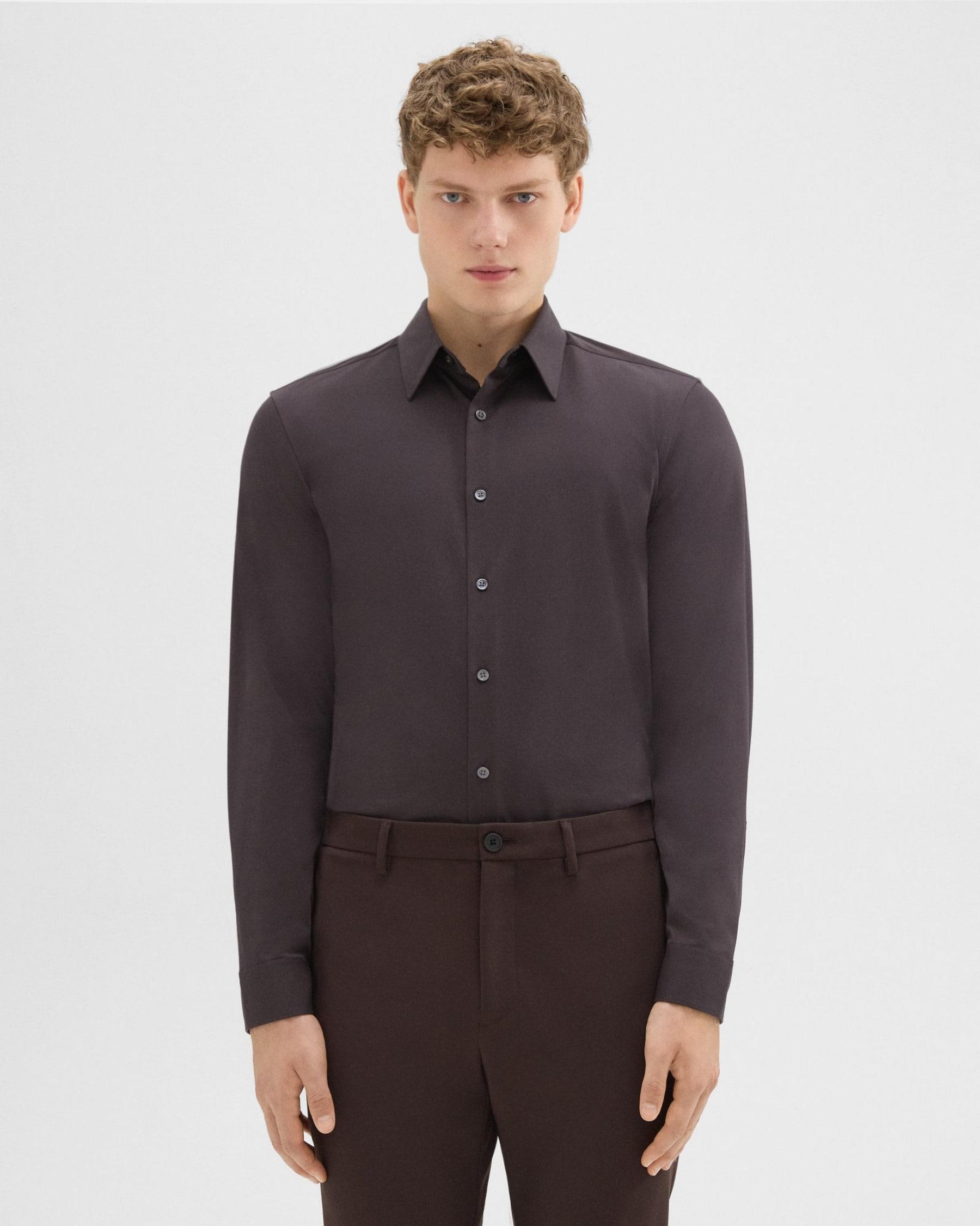 Tailored Shirt in Structure Knit Product Image