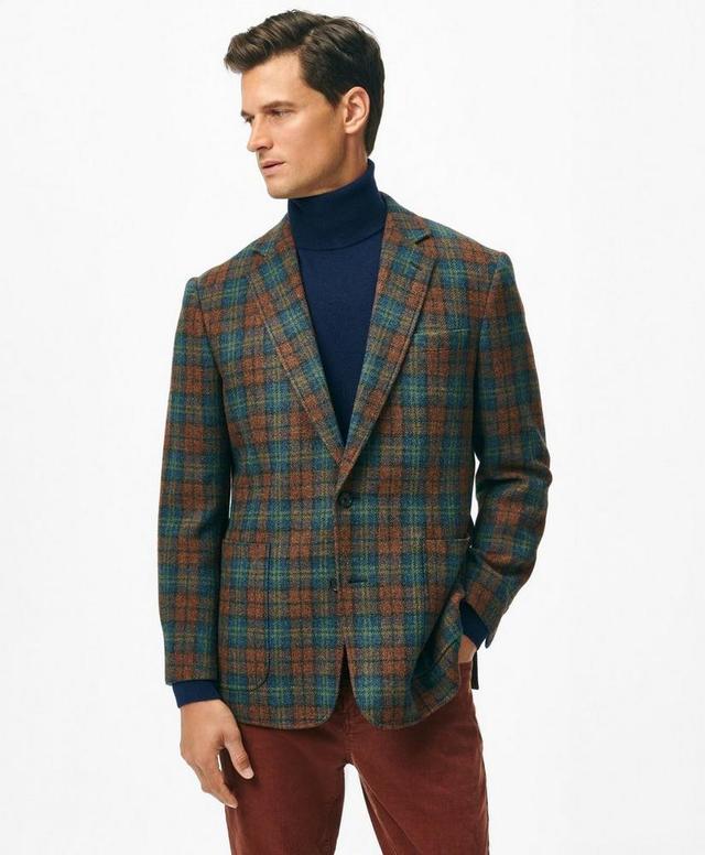 Classic Fit Sport Coat in Plaid Shetland Wool Tweed Product Image