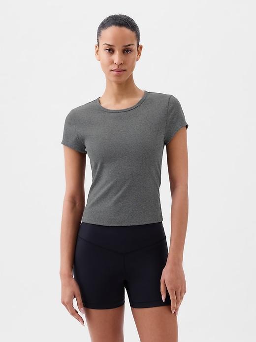 GapFit Studio Rib Cropped T-Shirt Product Image