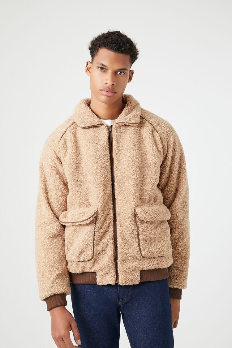 Faux Shearling Zip-Up Jacket | Forever 21 Product Image