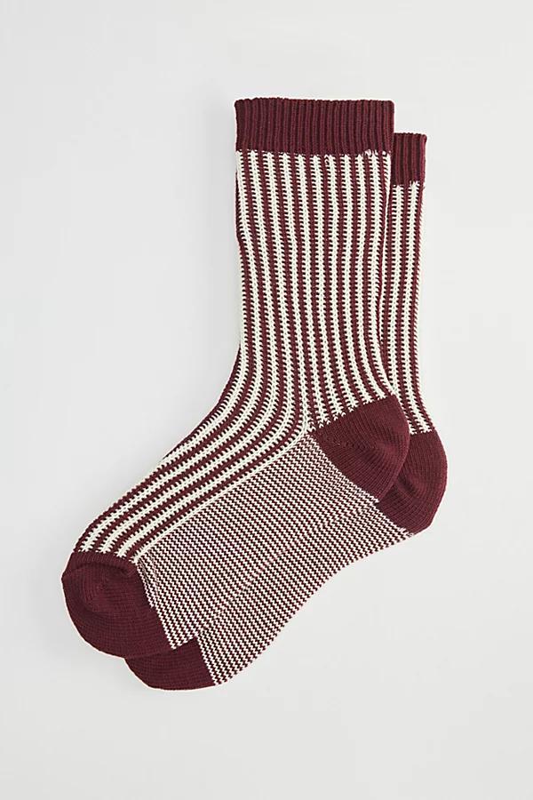 Pinstripe Knit Crew Sock Mens at Urban Outfitters Product Image