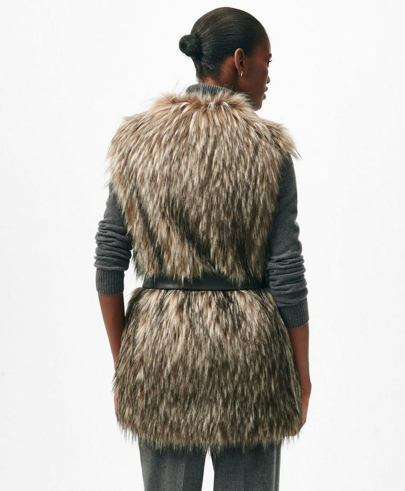 Belted Faux Fur Vest Product Image