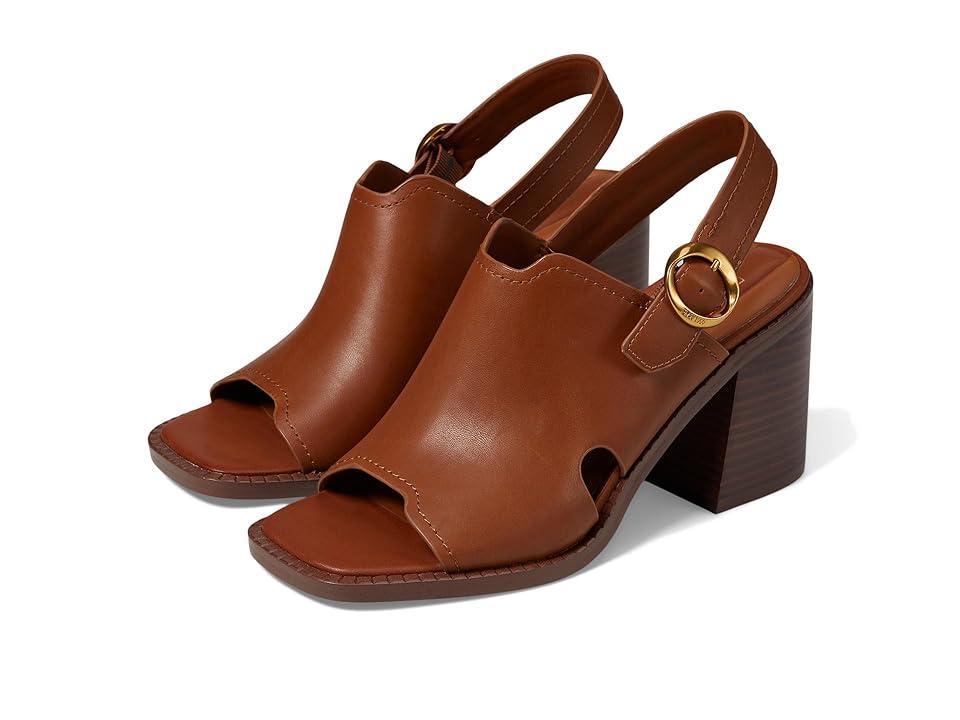 Franco Sarto Amy Slingback Block Heel Pep Toe Sandals Leather) Women's Sandals Product Image